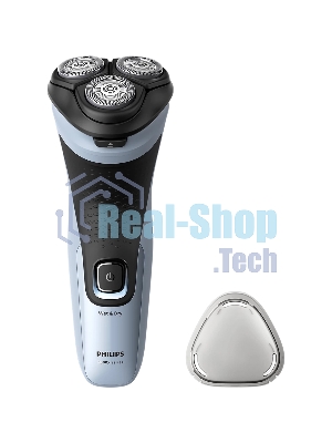 Электробритва роторная Philips X3003/00 реж.эл.:3 питан.:аккум. голубой/черный