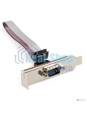 Планка портов в корпус 1xCOM ExeGate BrctDB91-LP (Com 10-pin (F) --> RS232 DB9 Male, кабель 20 см, Low Profile)