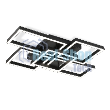 Потолочный светодиодный светильник Ambrella light FA1012/4+1 BK черный 90W 3000K-6400K 710*490*95 (ПДУ ИК)