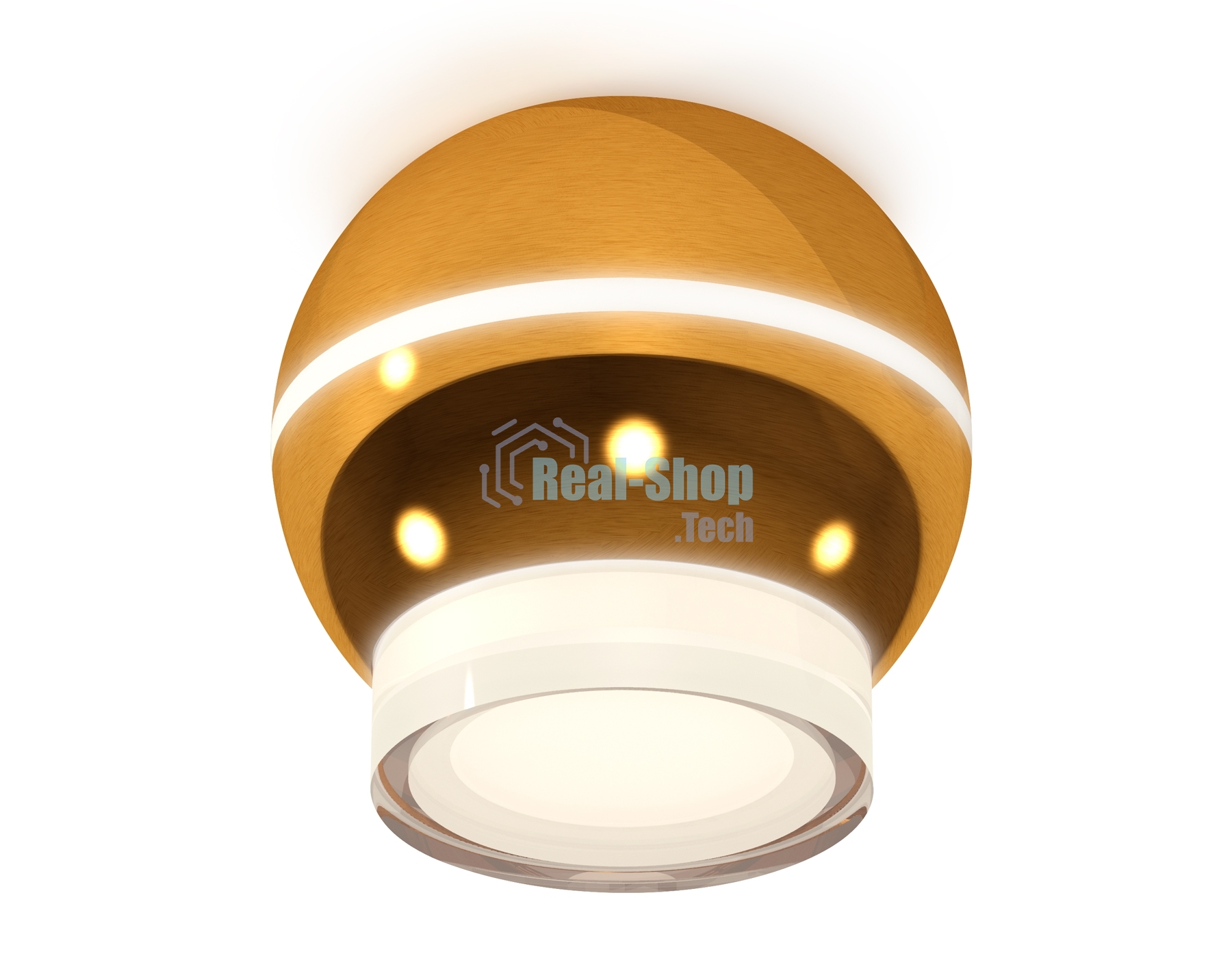 Светильник Ambrella Light XS1105031 PYG/FR золото желтое полированное/белый матовый MR16 GU5.3 LED 3W 4200K (C1105, N7160)