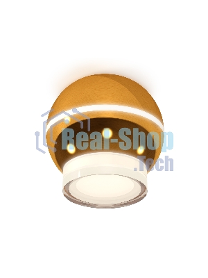 Светильник Ambrella Light XS1105031 PYG/FR золото желтое полированное/белый матовый MR16 GU5.3 LED 3W 4200K (C1105, N7160)