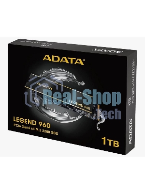 Накопитель SSD ADATA LEGEND 960, 1Tb, PCIe 4.0 x4, M.2 2280, NVMe, R/W 7400/6000, с радиатором