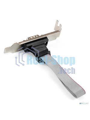 Планка портов в корпус 1xCOM ExeGate BrctDB91-LP (Com 10-pin (F) --> RS232 DB9 Male, кабель 20 см, Low Profile)