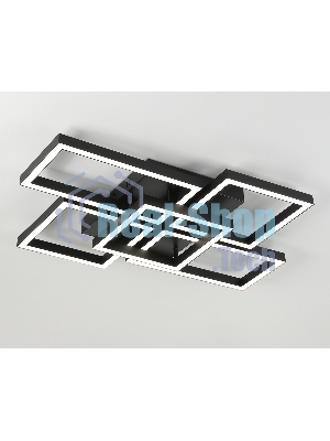 Потолочный светодиодный светильник Ambrella light FA1012/4+1 BK черный 90W 3000K-6400K 710*490*95 (ПДУ ИК)