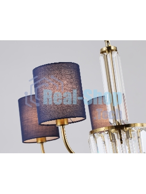 Люстра Ambrella light LH71271/5 BS/DB латунь/темно синий E14/5 max 40W D650*840