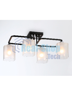 Светильник Ambrella light TR303222/4 BK/CH/FR черный/хром/белый матовый E27*4 max 60W 530*290*220