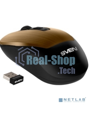 Мышь беспроводная SVEN RX-380W античная бронза, 1600 dpi, радиоканал, USB, кнопки - 4