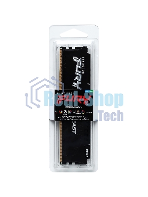 Оперативная память Kingston Fury Beast, DDR5, 16Gb (1x16Gb), 6000MHz, CL30, DIMM, с радиатором, черный
