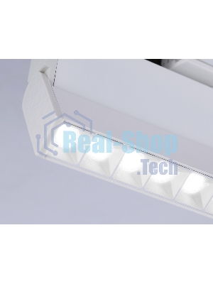 Трековый однофазный светодиодный светильник Ambrella light GL6816 WH белый LED 12W 4200K 24° 230*22*87