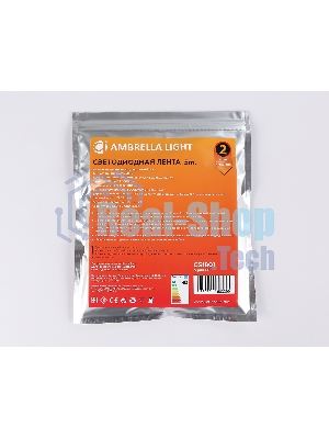 Светодиодная лента Ambrella light GS1801 5050 30Led/ 7.2W m/ 12V IP20 3000K/ 5000*10*1.87mm (2 конт.)