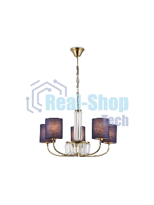 Люстра Ambrella light LH71271/5 BS/DB латунь/темно синий E14/5 max 40W D650*840