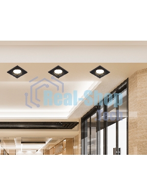 Встраиваемый точечный светильник Ambrella light TN102818 BK черный GU5.3 78*78*28
