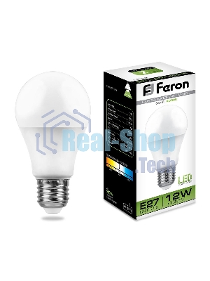 Лампа светодиодная Feron LB-93 12W 230V E27 4000K A60