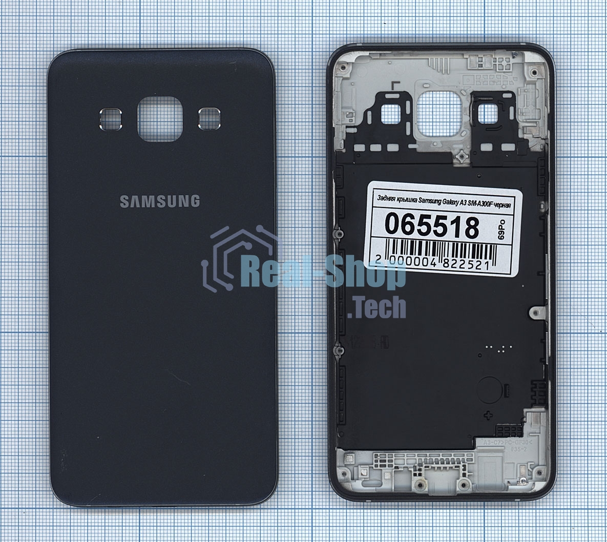 Задняя крышка для Samsung Galaxy A3 SM-A300F черный