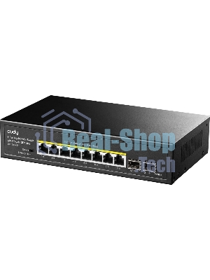 Коммутатор Cudy GS1008PS2, 8×1 Гбит/с, 2×1 Гбит/с SFP