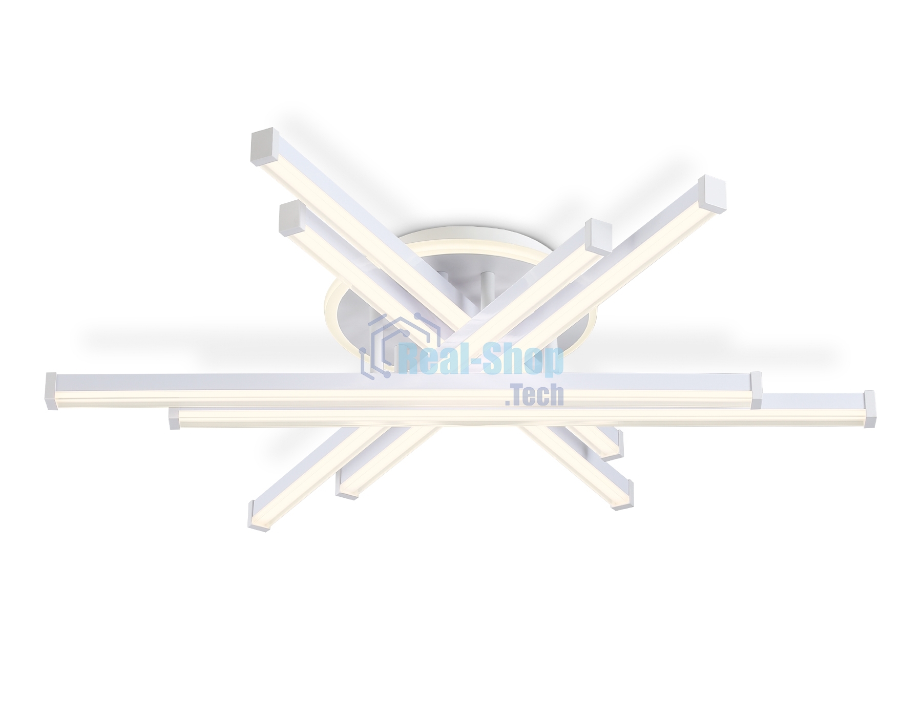 Потолочный светодиодный светильник Ambrella light FL6271 WH белый 98W 3000K-6400K 700*615*135 (ПДУ ИК)
