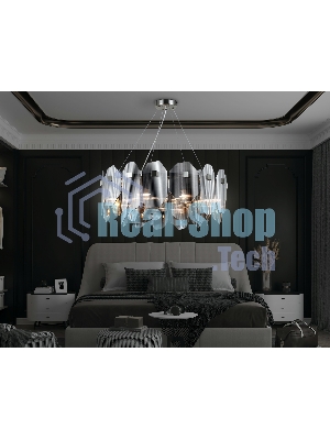 Светильник Ambrella light LH31203/8 SN/SM сатин никель/дымчатый E14*8 max 40W D650*270