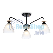 Светильник Ambrella light TR9564/3 BK/FR черный/белый матовый E27/3 max 40W D620*250