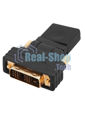 Переходник штекер Rexant DVI-D - гнездо HDMI, поворотный