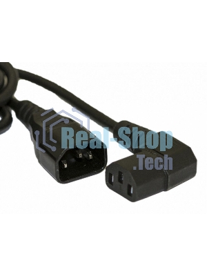 Кабель питания IEC 320 C19 - IEC 320 C20 (3x1.5), 16A, прямая вилка, 1м, черный Hyperline PWC-IEC19-IEC20-1.0-BK