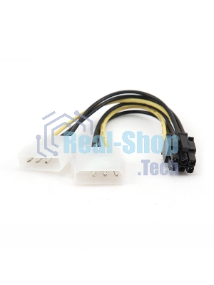 Кабель Gembird Разветвитель питания, 2xMolex->PCI-E 6pin, для подкл. в/к к б/п