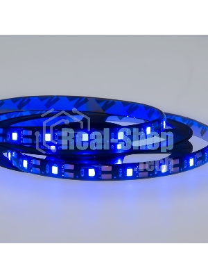Лента светодиодная с USB коннектором 5 В, 8 мм, IP65, SMD 2835, 60 LED/m, цвет свечения синий