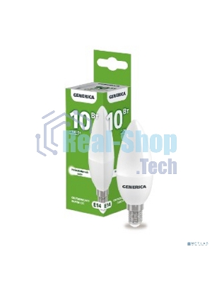 Лампа cветодиодная LED IEK LL-C35-10-230-40-E14-G C35 свеча 10Вт 230В 4000К E14 GENERICA