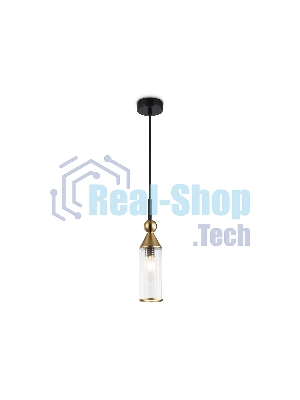 Светильник Ambrella light LH55251 BK/BS/CL черный/латунь/прозрачный E14 max 40W D65*1500