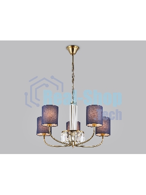 Люстра Ambrella light LH71271/5 BS/DB латунь/темно синий E14/5 max 40W D650*840
