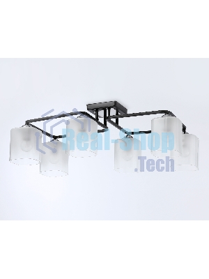Светильник Ambrella light TR303224/6 BK/CH/FR черный/хром/белый матовый E27*6 max 60W 615*390*220