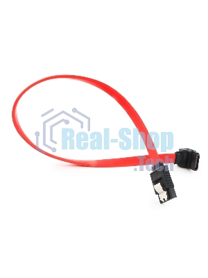 Кабель интерфейсный SATA Cablexpert CC-SATAM-DATA90-0.3M, 30 см, угловой разъем, 7pin/7pin, защелка, пакет