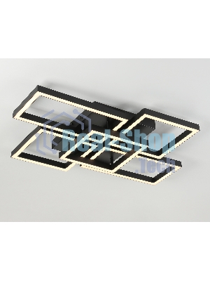 Потолочный светодиодный светильник Ambrella light FA1012/4+1 BK черный 90W 3000K-6400K 710*490*95 (ПДУ ИК)