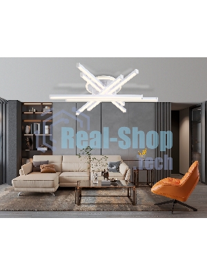 Потолочный светодиодный светильник Ambrella light FL6271 WH белый 98W 3000K-6400K 700*615*135 (ПДУ ИК)