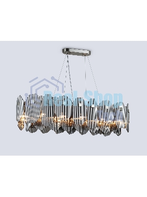 Светильник Ambrella light LH31205/12 SN/SM сатин никель/дымчатый E14*12 max 40W 1000*340*270