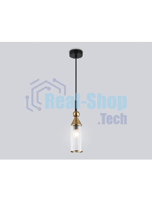 Светильник Ambrella light LH55251 BK/BS/CL черный/латунь/прозрачный E14 max 40W D65*1500