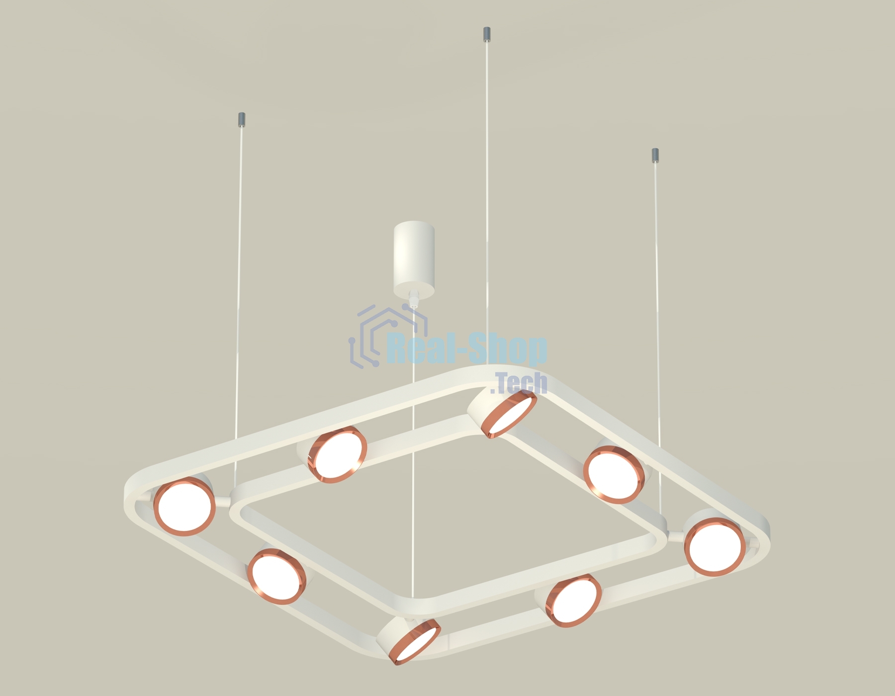 Светильник Ambrella light XB9177103/8 SWH/PPG белый песок/золото розовое полированное GX53 (C9177, N8126)