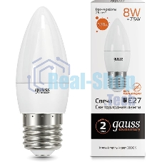 Лампа светодиодная LED Gauss Elementary Candle E27 8Вт 3000К