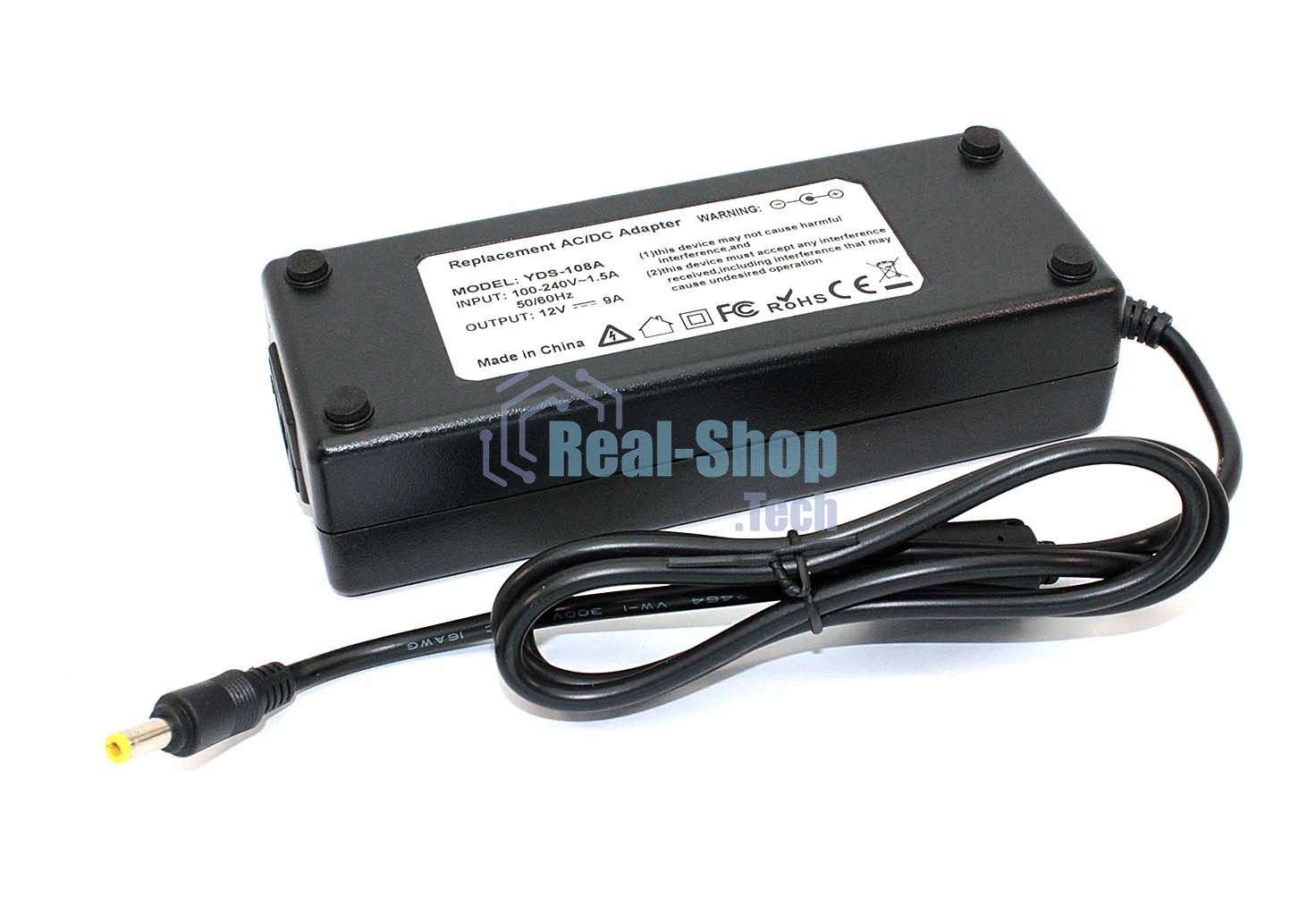Блок питания для монитора и телевизора LCD 12V 9A 5.5 x 2.5мм OEM