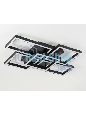 Потолочный светодиодный светильник Ambrella light FA1012/4+1 BK черный 90W 3000K-6400K 710*490*95 (ПДУ ИК)