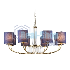 Люстра Ambrella light LH71273/8 BS/DB латунь/темно синий E14/8 max 40W D820*840
