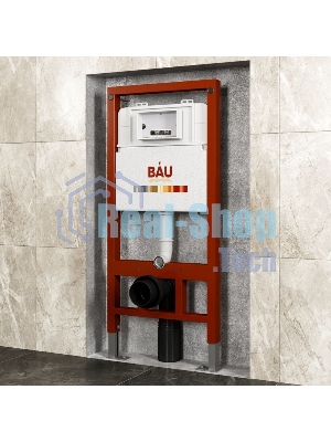 Комплект BAU 6 в 1: инсталляция BAU PRO, унитаз подвесной безободковый Bau Dream 49,5х36, сиденье дюропласт микролифт, клавиша BAU Soul, белая