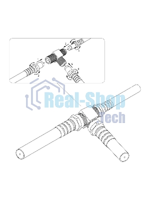 Переходник антенный Rexant 3-гнезда F, тройник, (1 шт.)