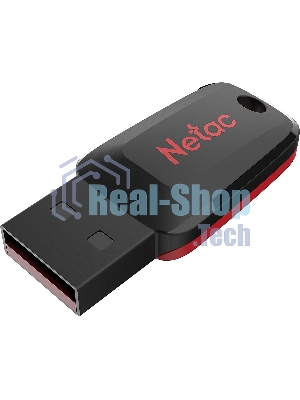 Флешка USB Netac U197 (NT03U197N-008G-20BK), 8Gb, USB 2.0, R/W 25/10, черный/красный