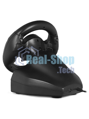 Руль SVEN GC-W300 (педали, вибро, лепестки, D-pad, 10 кл, резин. вставки, PC, цифр. и аналог.