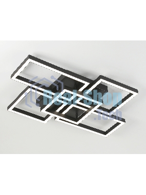 Потолочный светодиодный светильник Ambrella light FA1012/4+1 BK черный 90W 3000K-6400K 710*490*95 (ПДУ ИК)