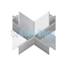 GL3375 WH белый коннектор X-образный для накладного шинопровода 170*170*53.7