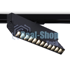 Трековый однофазный светодиодный светильник Ambrella light GL6817 BK черный LED 12W 3000K 24° 230*22*87