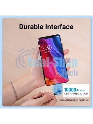 Кабель Vention USB 2.0 CM/CM угловой - 1м. Серый 5А PD100W
