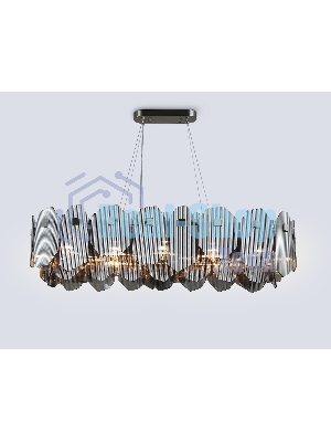 Светильник Ambrella light LH31205/12 SN/SM сатин никель/дымчатый E14*12 max 40W 1000*340*270