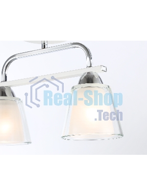 Светильник Ambrella light TR303229/2 WH/CH/CL/FR белый/хром/прозрачный/белый матовый E27*2 max 60W 340*120*250